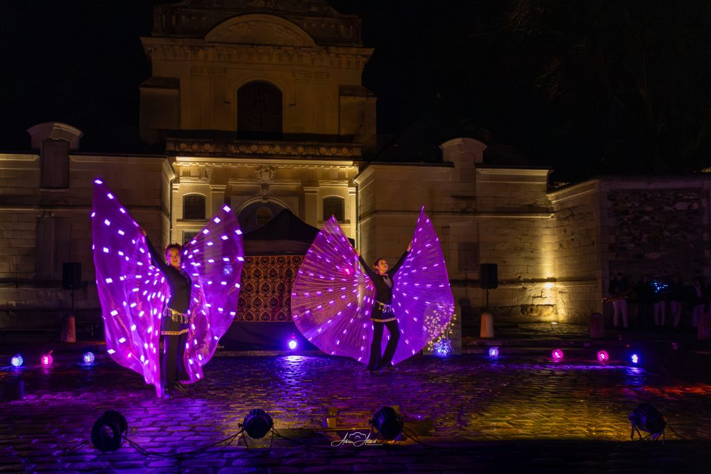 Danseuses d’Ardensia avec des ailes lumineuses violettes