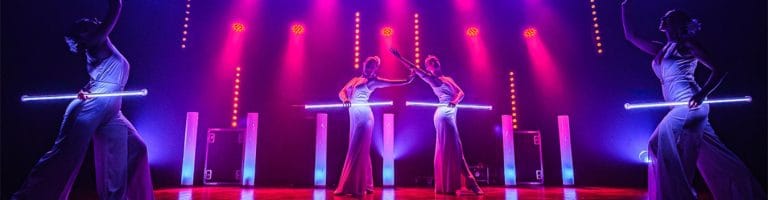 Pixels lumineux LED, spectacle Symphonie - Compagnie Luminescence